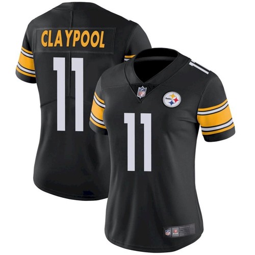 Women's Pittsburgh Steelers #11 Chase Claypool Black Vapor Untouchable Limited Stitched NFL Jersey(Run Small)